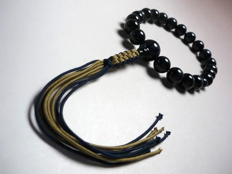 Men's prayer beads, blue tiger's eye, 20 beads