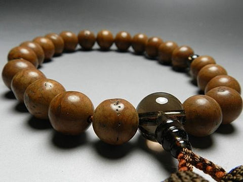 Prayer beads for men, phoenix linden tree, 22 beads, brown crystal finish, Kosabo