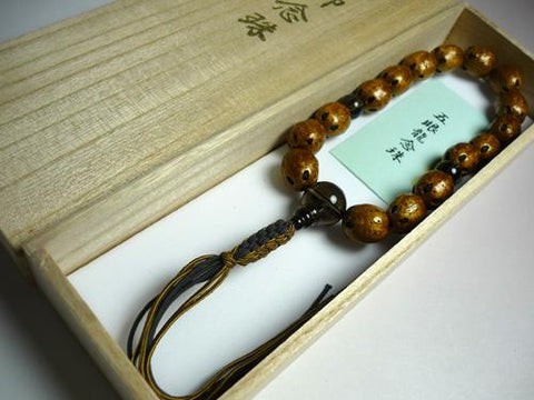 Men's prayer beads, five-eyed dragon bodhi seed, smoky quartz