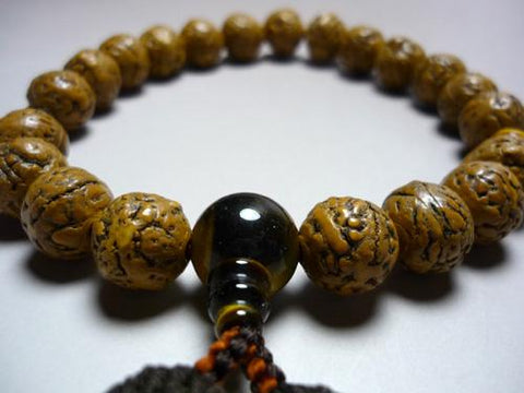 Prayer beads for men Indian dragon-eyed Bodhi tree made with tiger-eye stone