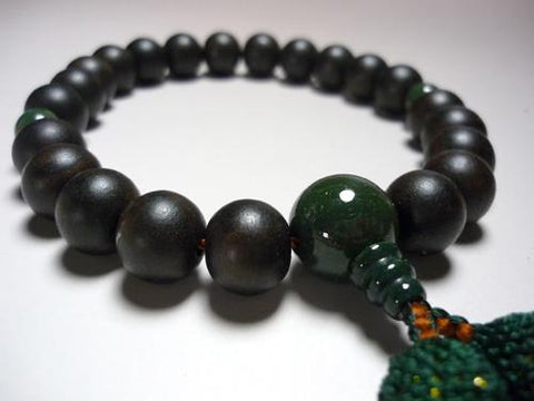 Men's Prayer Beads, Striped Ebony, Bloodstone