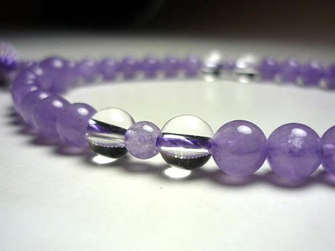 Kohgen original women's prayer beads, fujiunseki and quartz