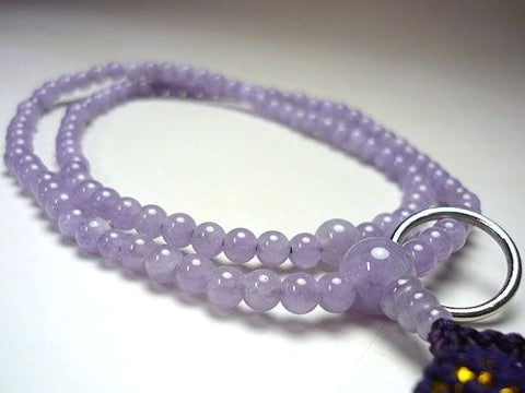 Women's Prayer Beads, Wisteria Cloud Amethyst, Soto Zen Sect, Matching Set