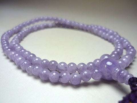 Women's Prayer Beads, Wisteria Cloud Amethyst, Rinzai Sect, Matching Set