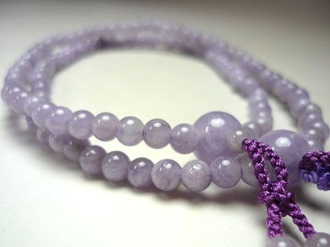 Women's Prayer Beads, Wisteria Cloud Amethyst, Shingon Sect, Matching Set