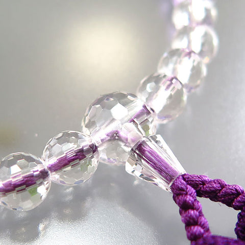 Women's prayer beads, amethyst, gradation, 108 facets, made to order