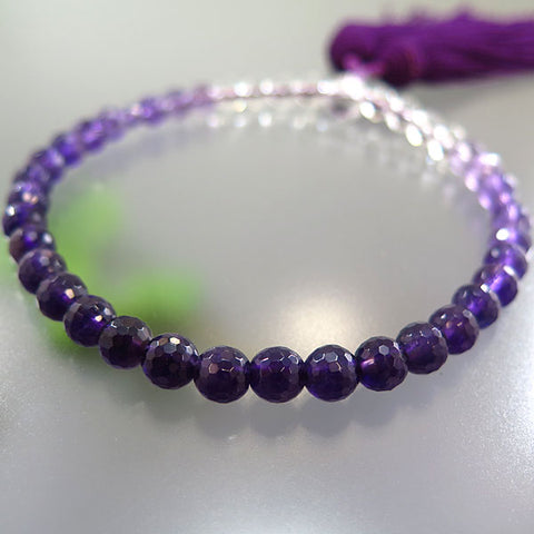 Women's prayer beads, amethyst, gradation, 108 facets, made to order