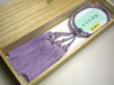 Women's Wisteria Cloud Amethyst Prayer Beads, Double-Strand