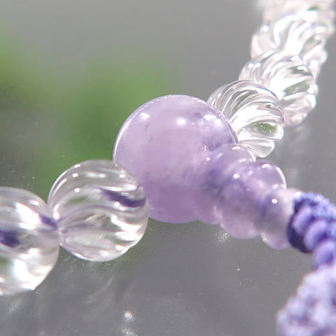 Women's Prayer Beads, Crystal Twist Cut, Wisteria Cloud Amethyst Finish