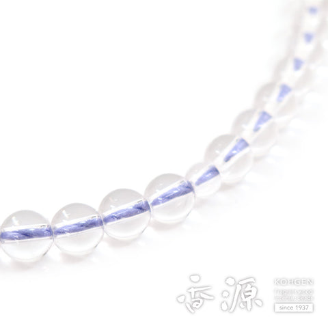 Women's Crystal Prayer Beads, Round Bead, Wisteria Tassel
