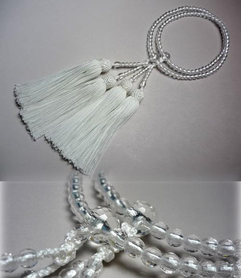 Women's Crystal Prayer Beads, 108-Facet Cut, Double-Strand