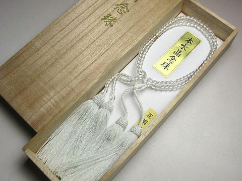 Women's Prayer Beads, Crystal Round Beads, Same-Material Finish, Jodo Shinshu Sect