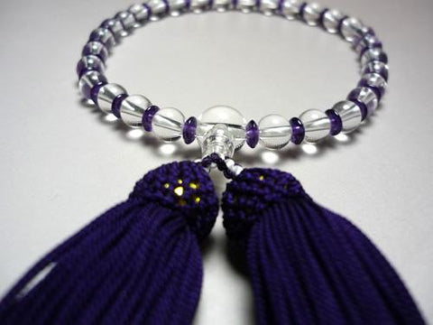 Women's Prayer Beads, Crystal and Amethyst Combination