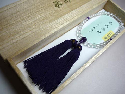 Women's Crystal Prayer Beads, 108-Facet Cut, Amethyst Finish