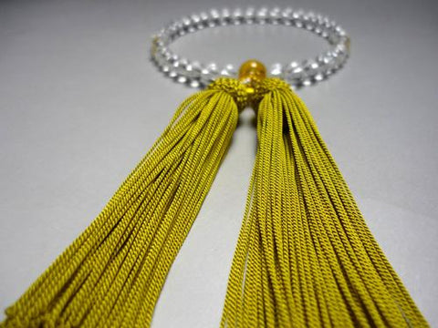 Women's Crystal Prayer Beads, 108-Facet Cut, Citrine Finish