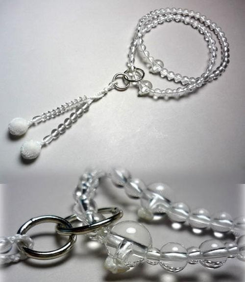 Women's Prayer Beads, Crystal, Jodo Sect, Matching Set
