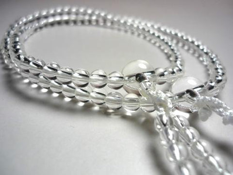 Women's Prayer Beads, Crystal, 5mm Bead, Round Double-Strand