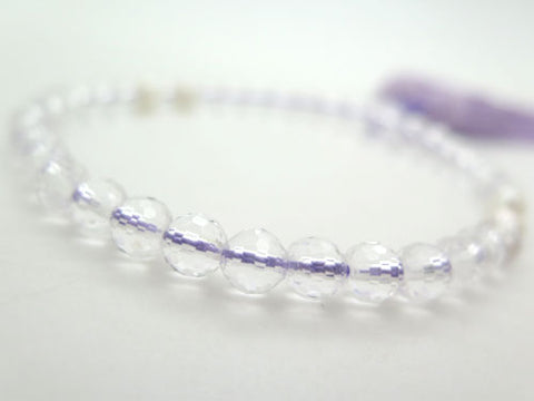 Women's Crystal Prayer Beads, 108-Facet Cut, Freshwater Pearl, Wisteria