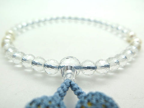 Women's Prayer Beads, Crystal, 108-Facet Cut, Freshwater Pearl, Daylily Tassel