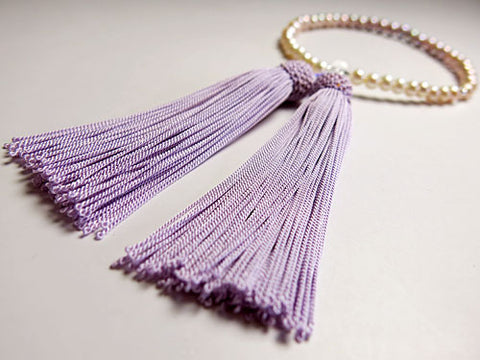Women's Freshwater Pearl Prayer Beads, Gradation, Crystal, Wisteria