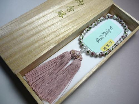 Women's Prayer Beads, Cloisonné Enamel, Crystal Finish