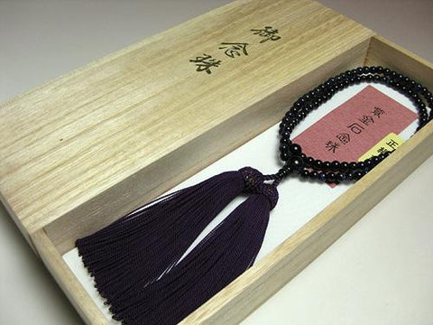 Women's Prayer Beads, Purple Goldstone, Rinzai Sect, Matching Set