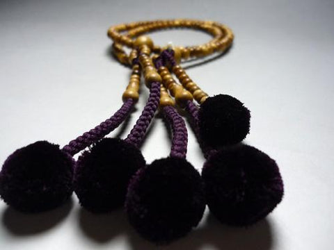 Women's Prayer Beads, Sandalwood, Nichiren Sect, Niso Hokke Style, Matching Set