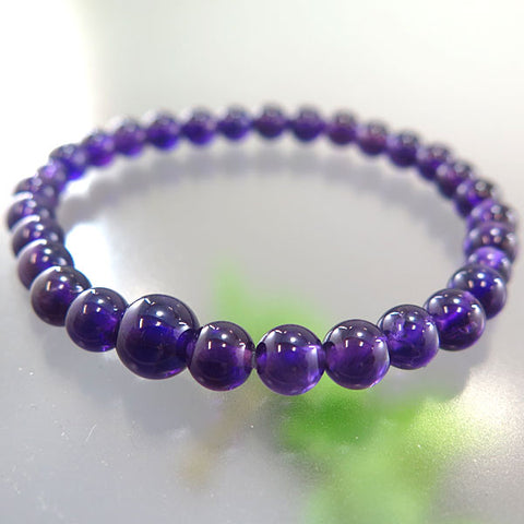 Amethyst 6mm Bead Bracelet Matching Set 633a005000000 - bead detail