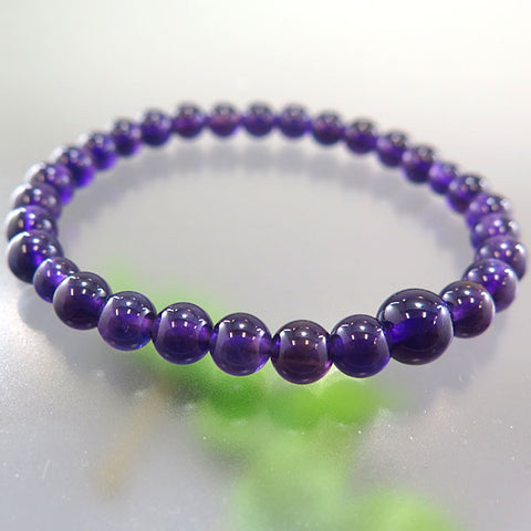 Amethyst 6mm Bead Bracelet Matching Set 633a005000000 - close-up
