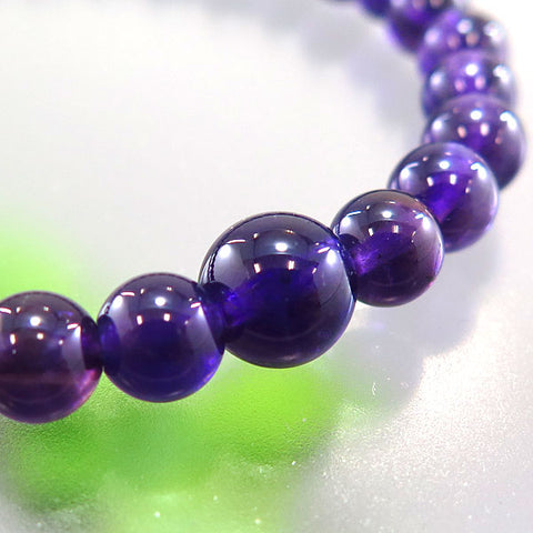 Amethyst 6mm Bead Bracelet Matching Set 633a005000000 - close-up 2