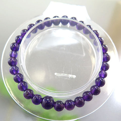 Amethyst 6mm Bead Bracelet Matching Set 633a005000000 - full view