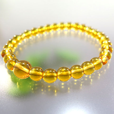 Citrine Bracelet, 6mm Beads, Matching Set