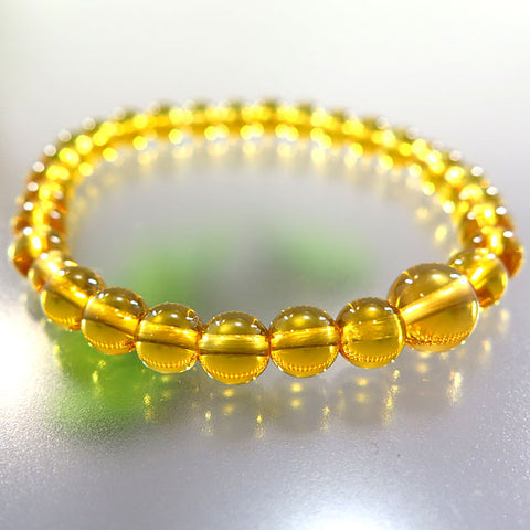 Citrine Bracelet, 6mm Beads, Matching Set