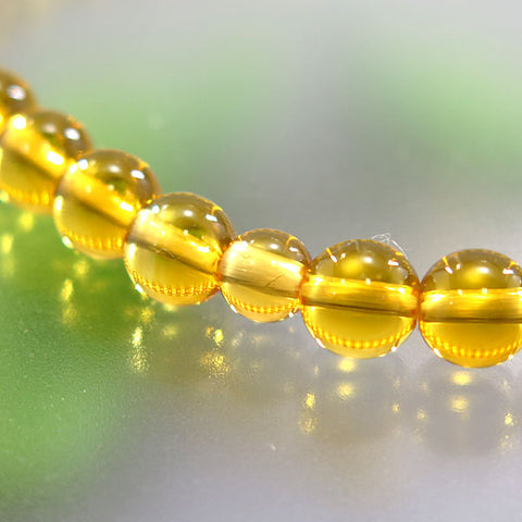 Citrine Bracelet, 6mm Beads, Matching Set