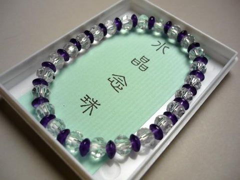 Crystal bracelet with amethyst