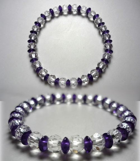 Crystal bracelet with amethyst