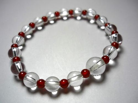 Crystal combination bracelet with round agate beads, limited edition