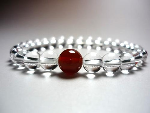 July Birthstone Bracelet Red Agate 633c291000000 - bead detail