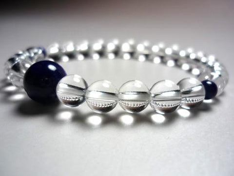 September Birthstone Bracelet – Lapis Lazuli, Crystal