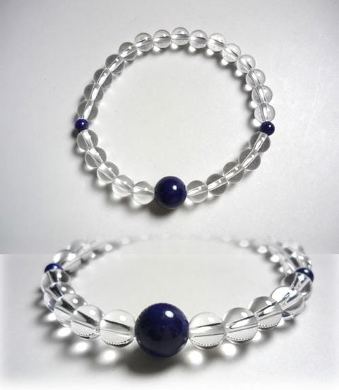 September Birthstone Bracelet – Lapis Lazuli, Crystal