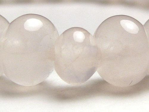 Pink Quartz Oval Bead Bracelet, 7mm
