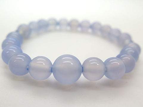 Blue Chalcedony 8mm bead bracelet, matching set
