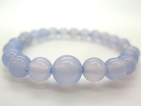 Blue Chalcedony 8mm bead bracelet, matching set