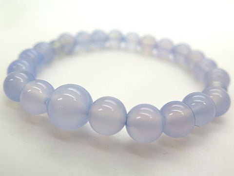 Blue Chalcedony 8mm bead bracelet, matching set