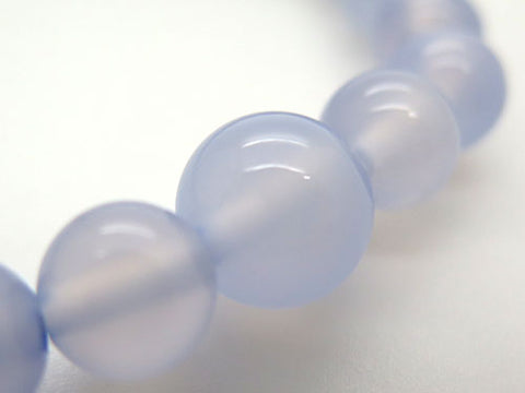 Blue Chalcedony 8mm bead bracelet, matching set