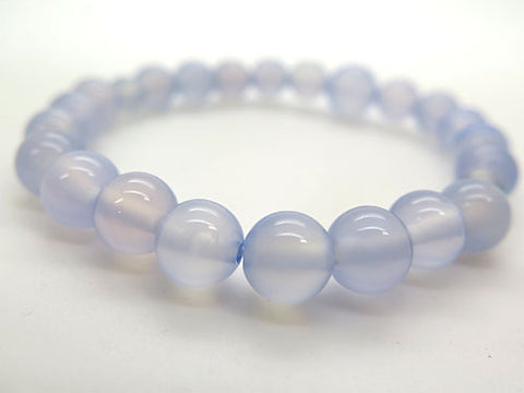 Blue Chalcedony 8mm bead bracelet, matching set