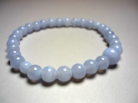 Chalcedony 7mm bead bracelet, matching set