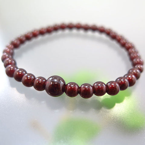 Indian Garnet 5mm bead bracelet, matching set