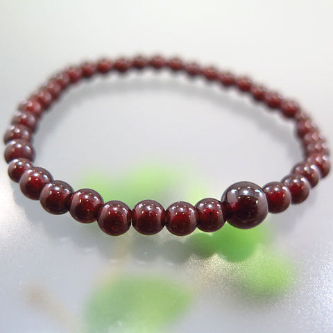 Indian Garnet 5mm bead bracelet, matching set