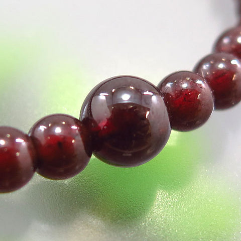 Indian Garnet 5mm bead bracelet, matching set